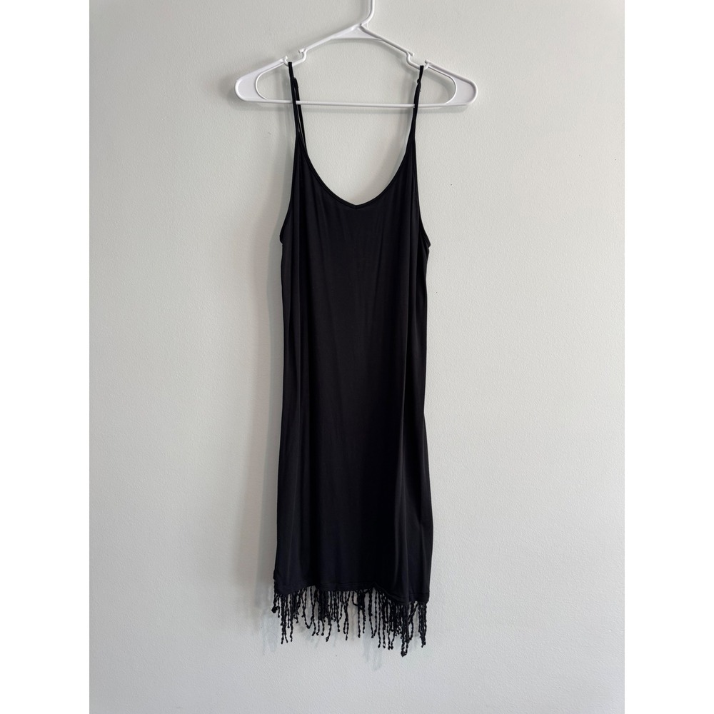 Threads 4 Thought Fringe Hem Cami Dress Women Small Black Boho Festival‎ Summer
